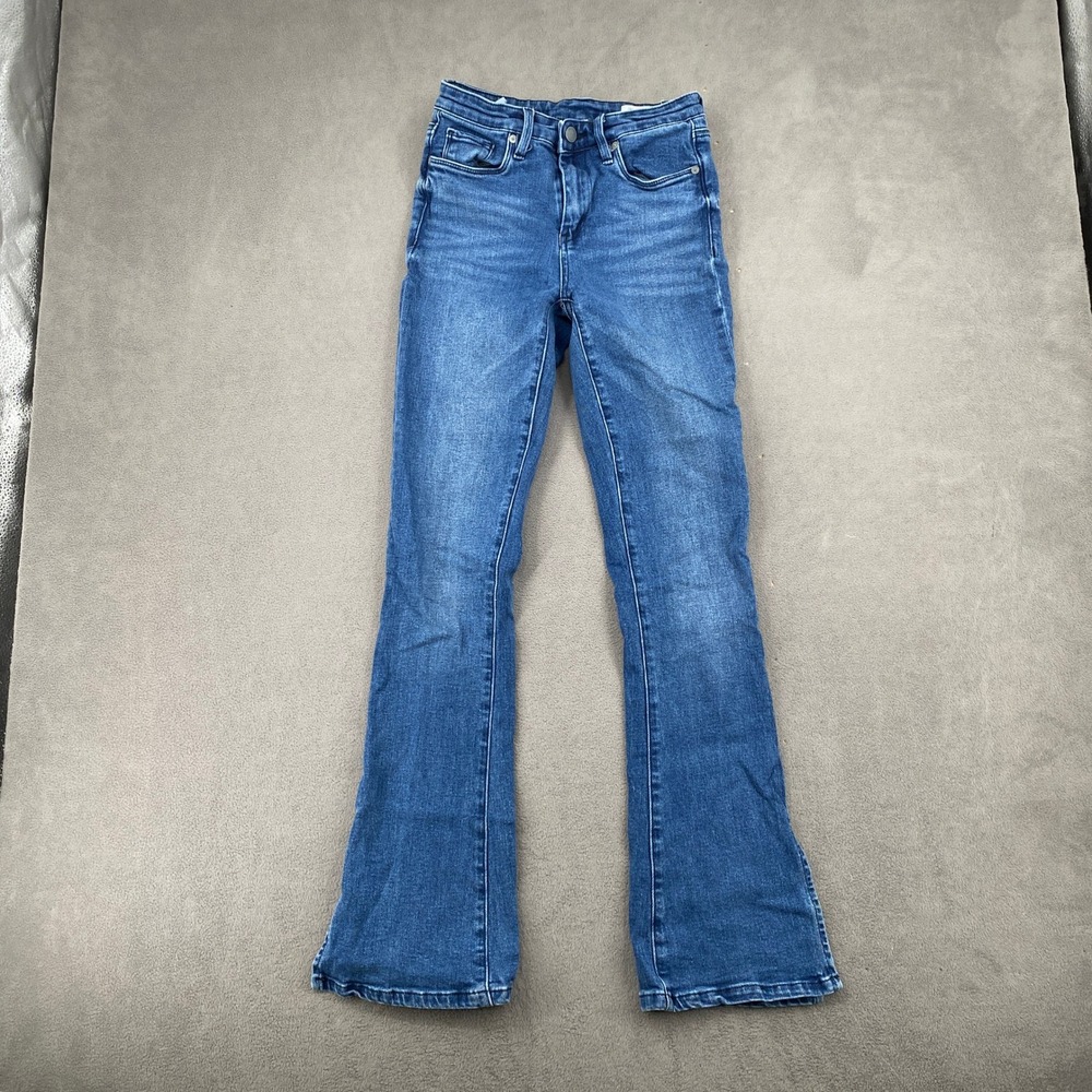 Blank NYC x Free People The Hoyt High Rise Mini Flare Jeans Blue 25S 24EL2701